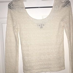 Lace see through long sleeve